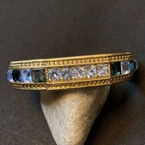 Heidi Daus Cuff Bracelet with Blue Gems